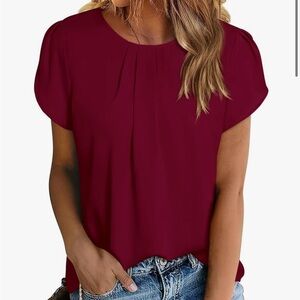 Silky Burgundy Women's Top